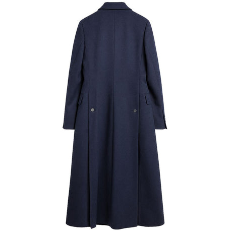 Made in Italy Blue Wool Women Coat