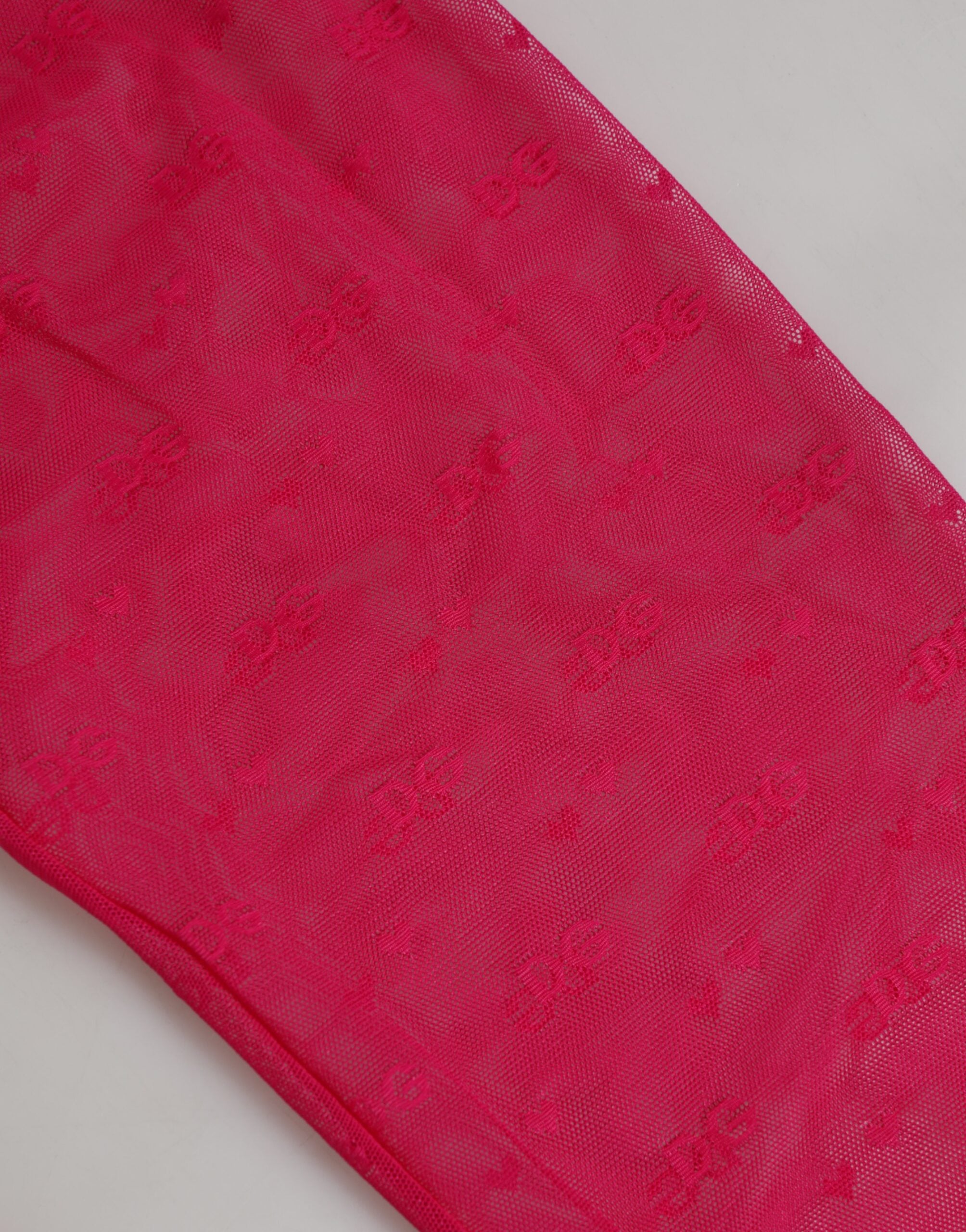 Dolce &amp; Gabbana Fuchsia Nylon Logo Blonde Leggings Bukser Undertøj