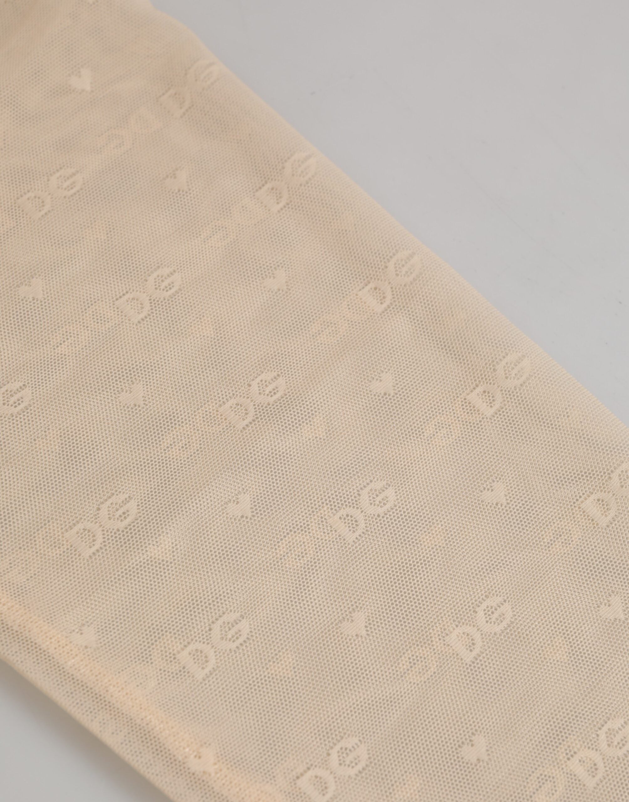 Dolce &amp; Gabbana Beige Nylon Logo Blonde Leggings Bukser Undertøj
