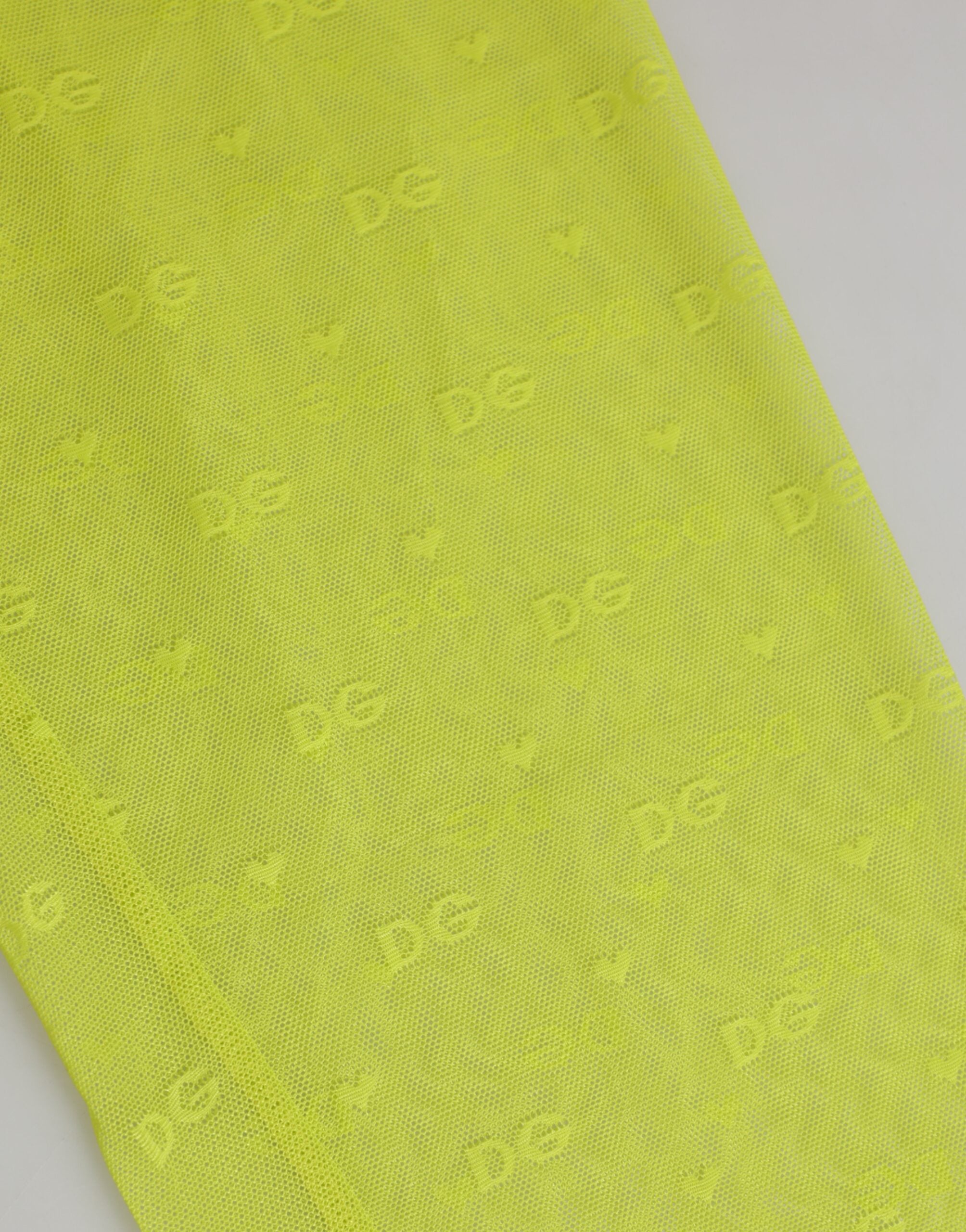 Dolce &amp; Gabbana Neongrønne Nylon Logo Blondeleggings Bukser Undertøj
