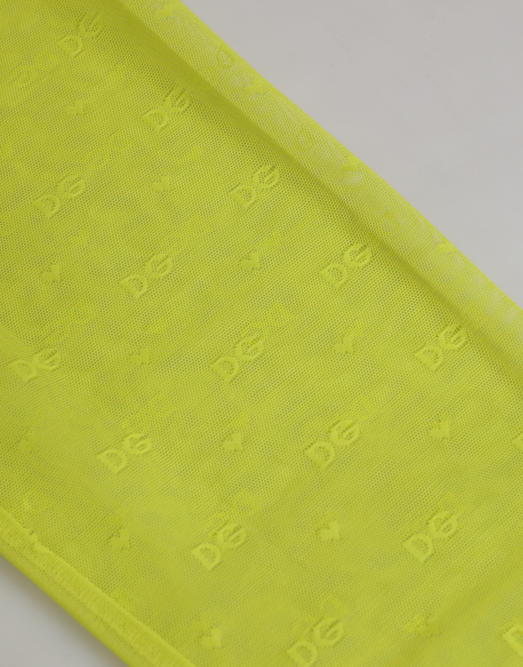Dolce &amp; Gabbana Neongrønne Nylon Logo Blondeleggings Bukser Undertøj