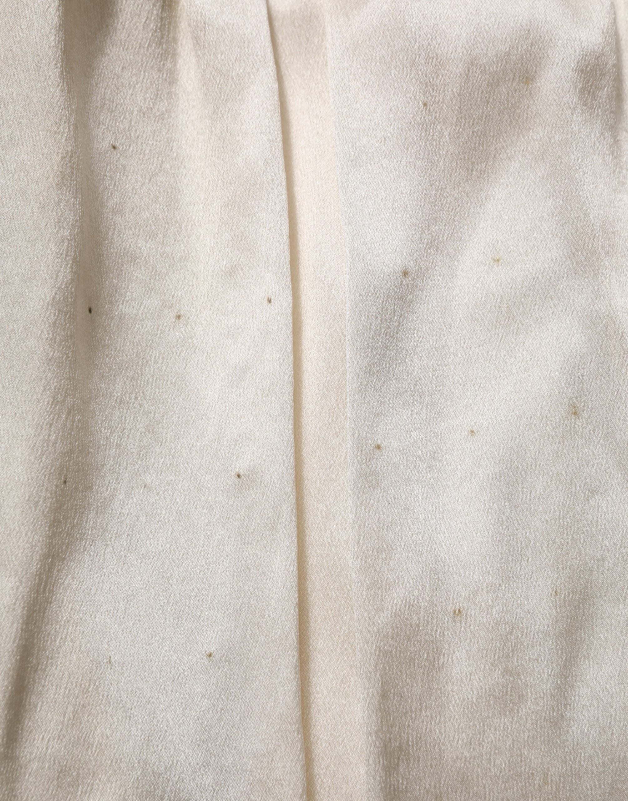 Dolce & Gabbana Ivory Satin Lace Tank Lingerie Top Underwear