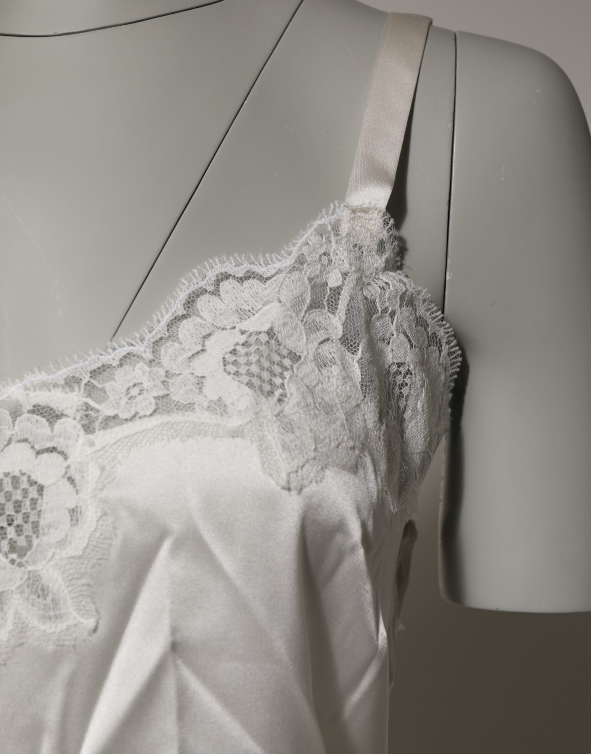 Dolce &amp; Gabbana Off White Blomsterblondertop Lingeri Undertøj