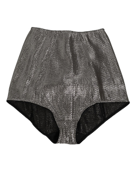 Dolce & Gabbana Gray Silk Stretch Slip Girdle Panty Underwear