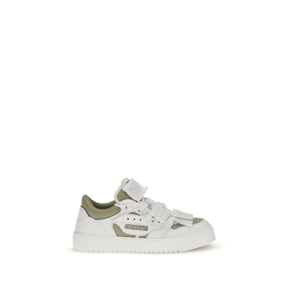 Off-White Hvide Læder Low Top Sneakers
