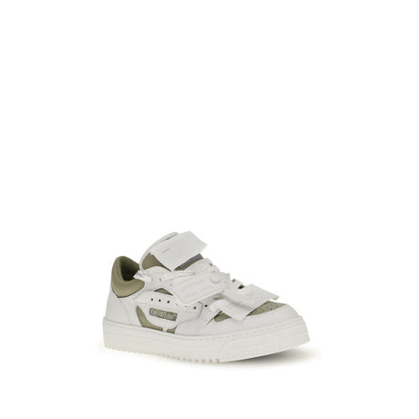 Off-White Hvide Læder Low Top Sneakers
