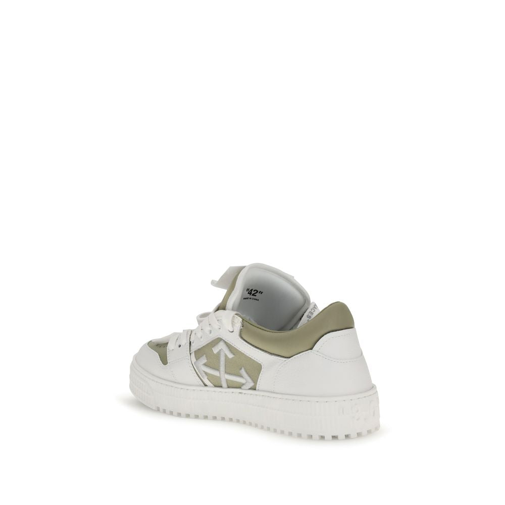 Off-White Hvide Læder Low Top Sneakers