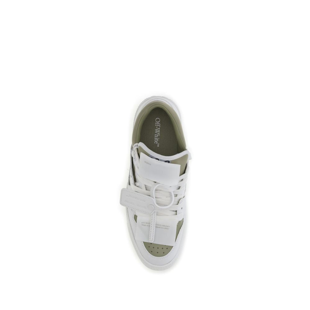 Off-White Hvide Læder Low Top Sneakers