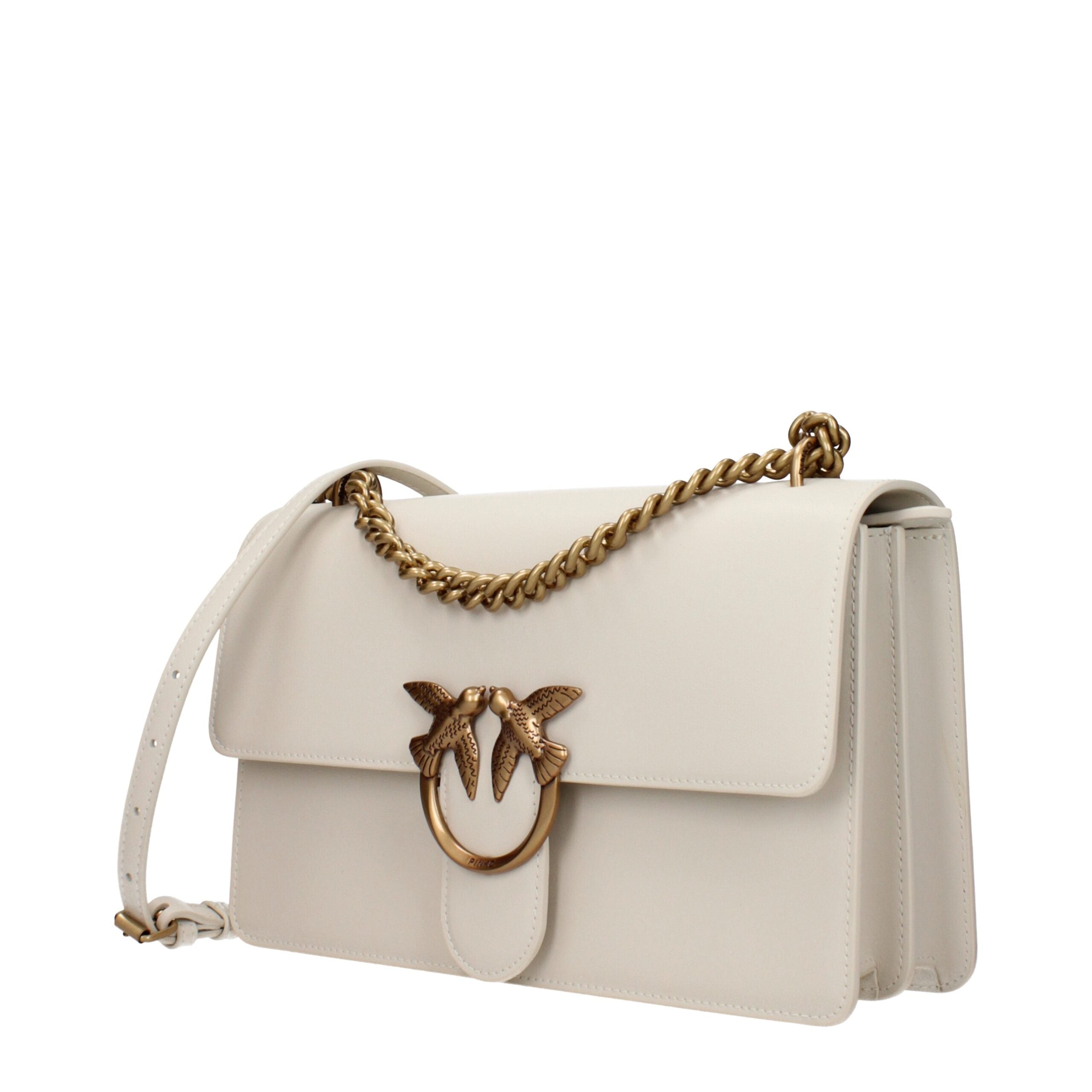 PINKO Beige Læder Crossbody Taske