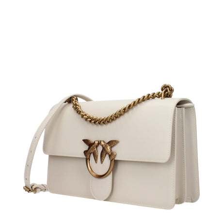 PINKO Beige Læder Crossbody Taske