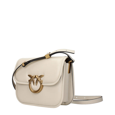 PINKO Beige Læder Crossbody Taske