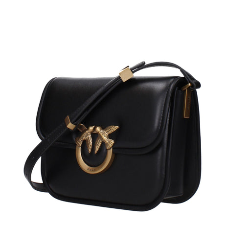 PINKO Sort Læder Crossbody Taske