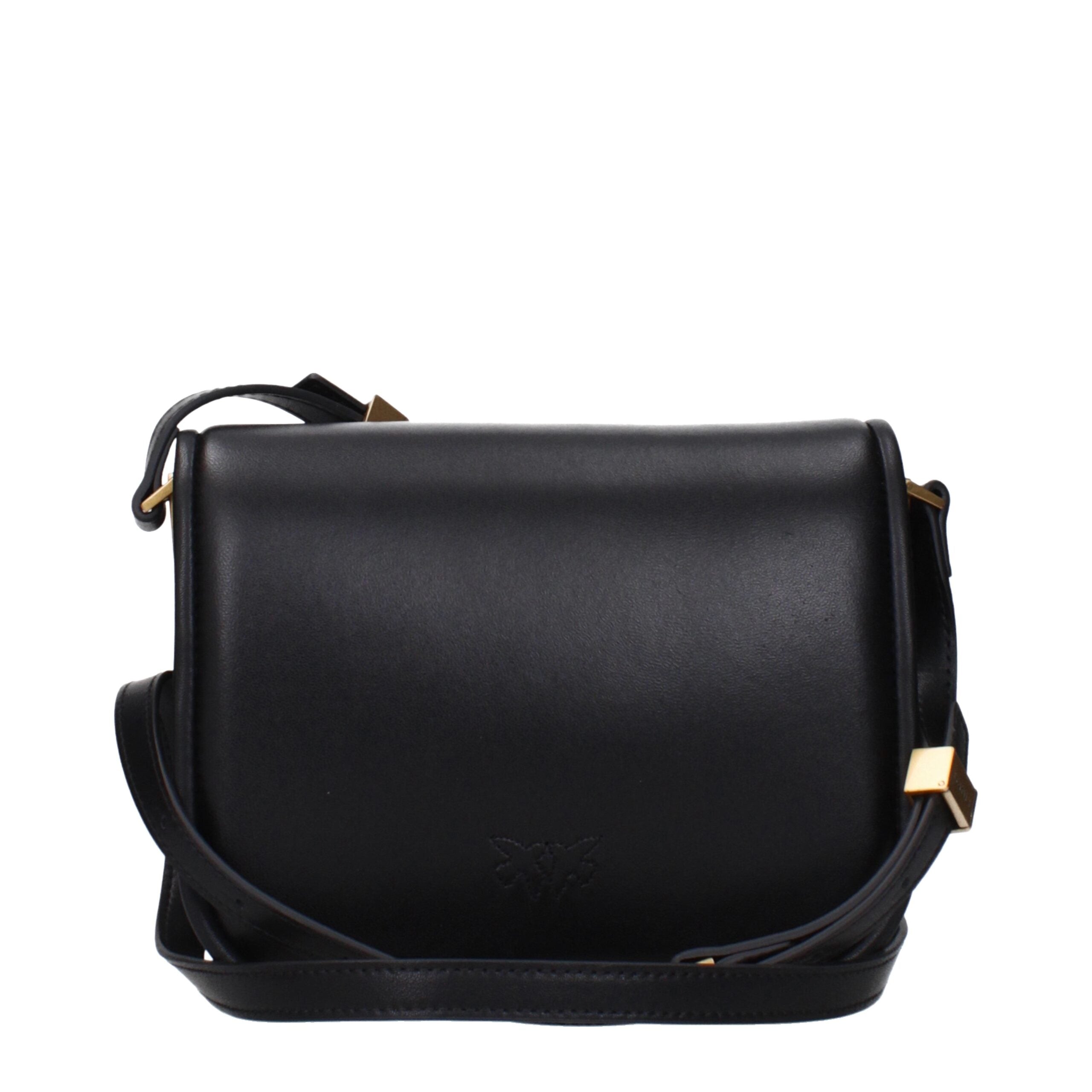 PINKO Sort Læder Crossbody Taske