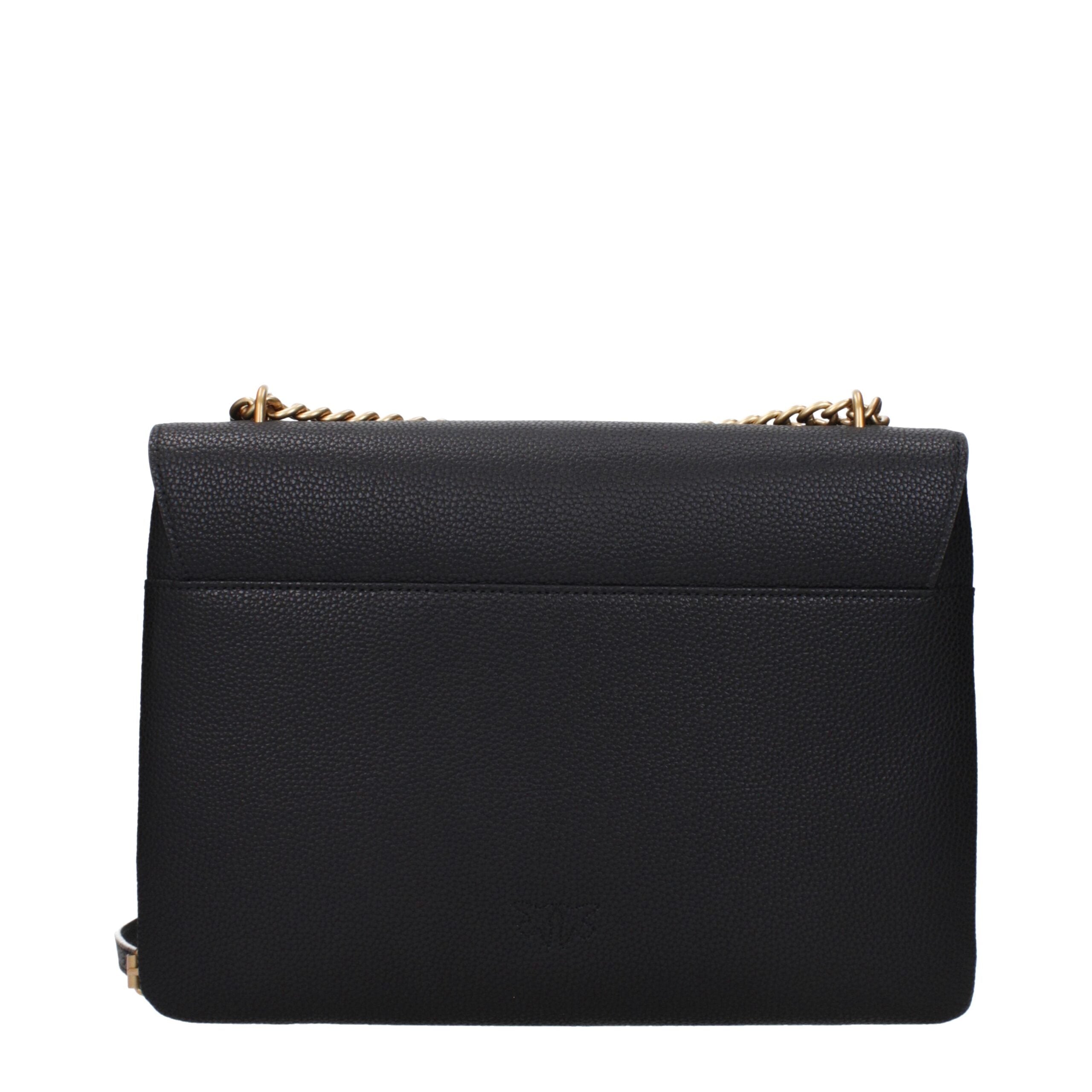 PINKO Sort Læder Crossbody Taske