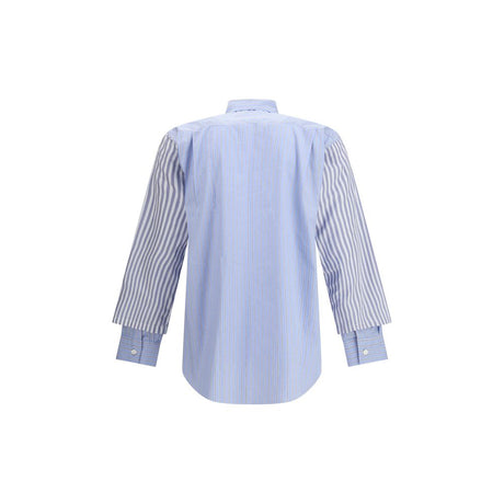 Comme Des Garçons Light Blue Cotton Pattern Shirt