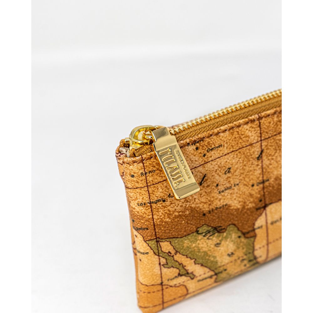 Alviero Martini Prima Classe Beige Leather Clutch Bag