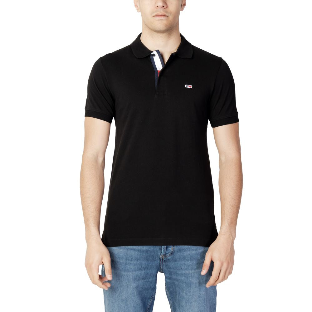 Tommy Hilfiger Jeans Sort bomuldspoloshirt