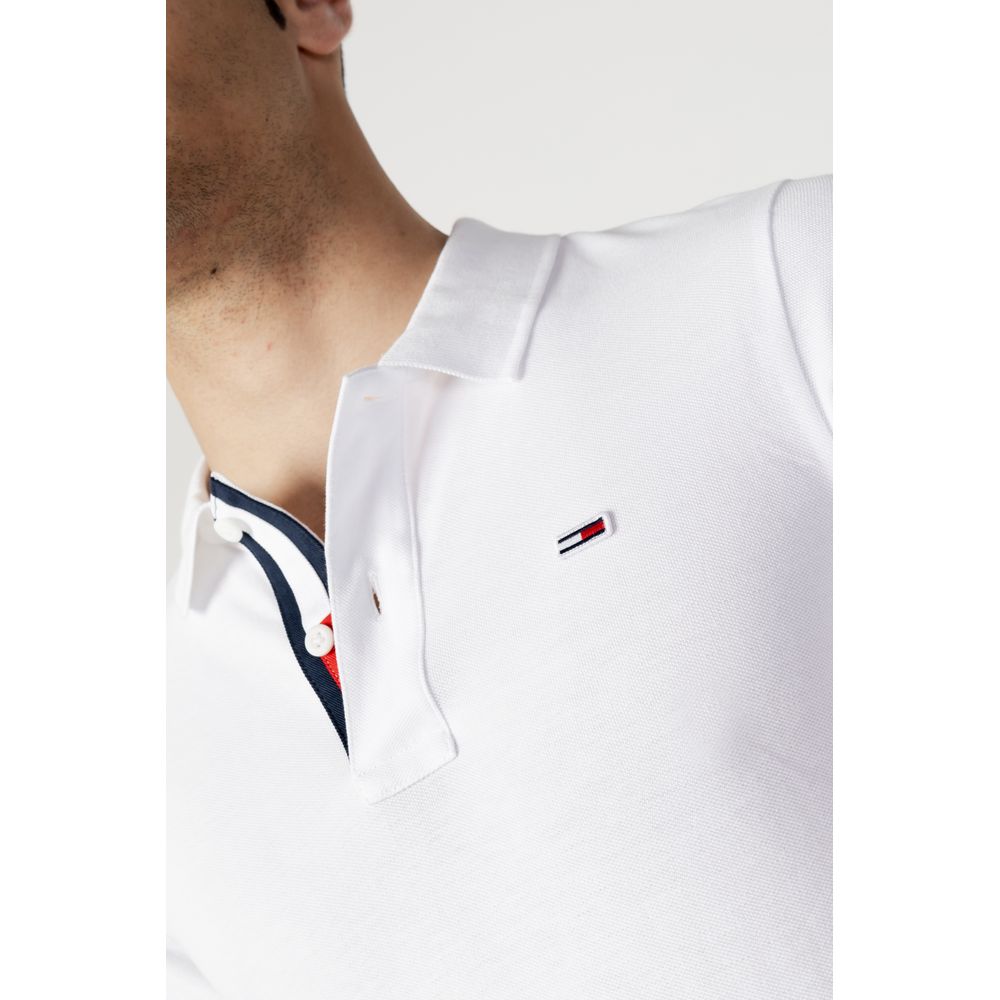 Tommy Hilfiger Jeans Hvid bomulds poloshirt
