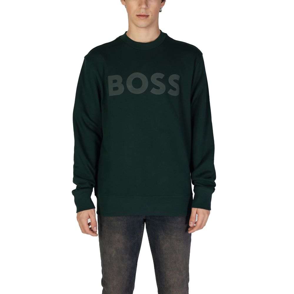 Hugo Boss Green Cotton Sweatshirt