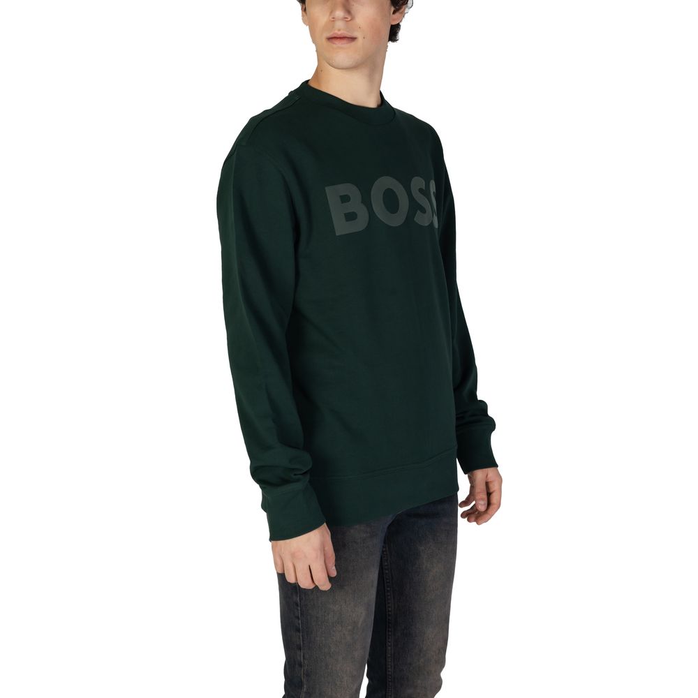 Hugo Boss Green Cotton Sweatshirt