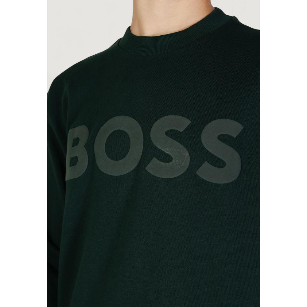 Hugo Boss Green Cotton Sweatshirt