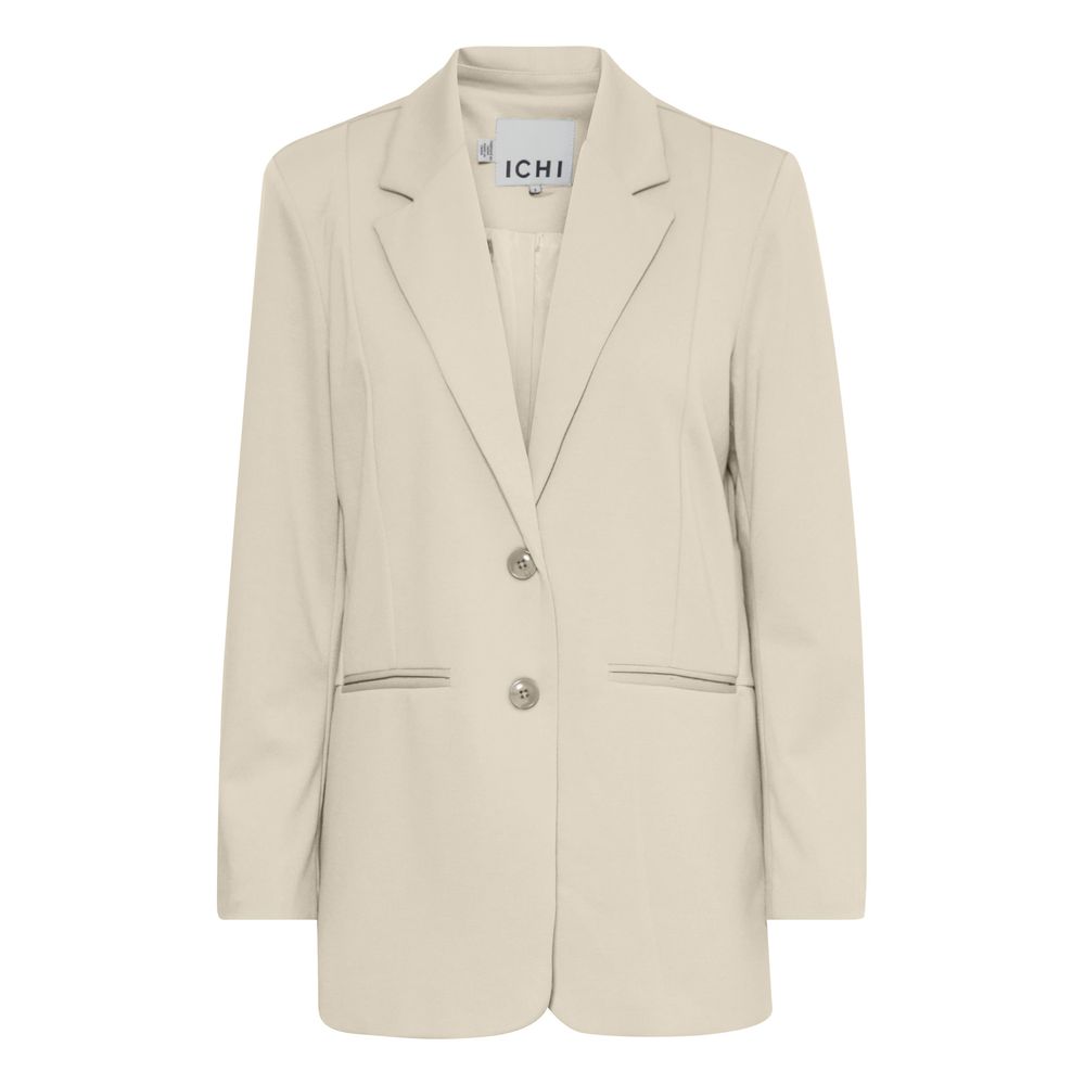 ICHI Beige Blazer i Genbrugspolyester