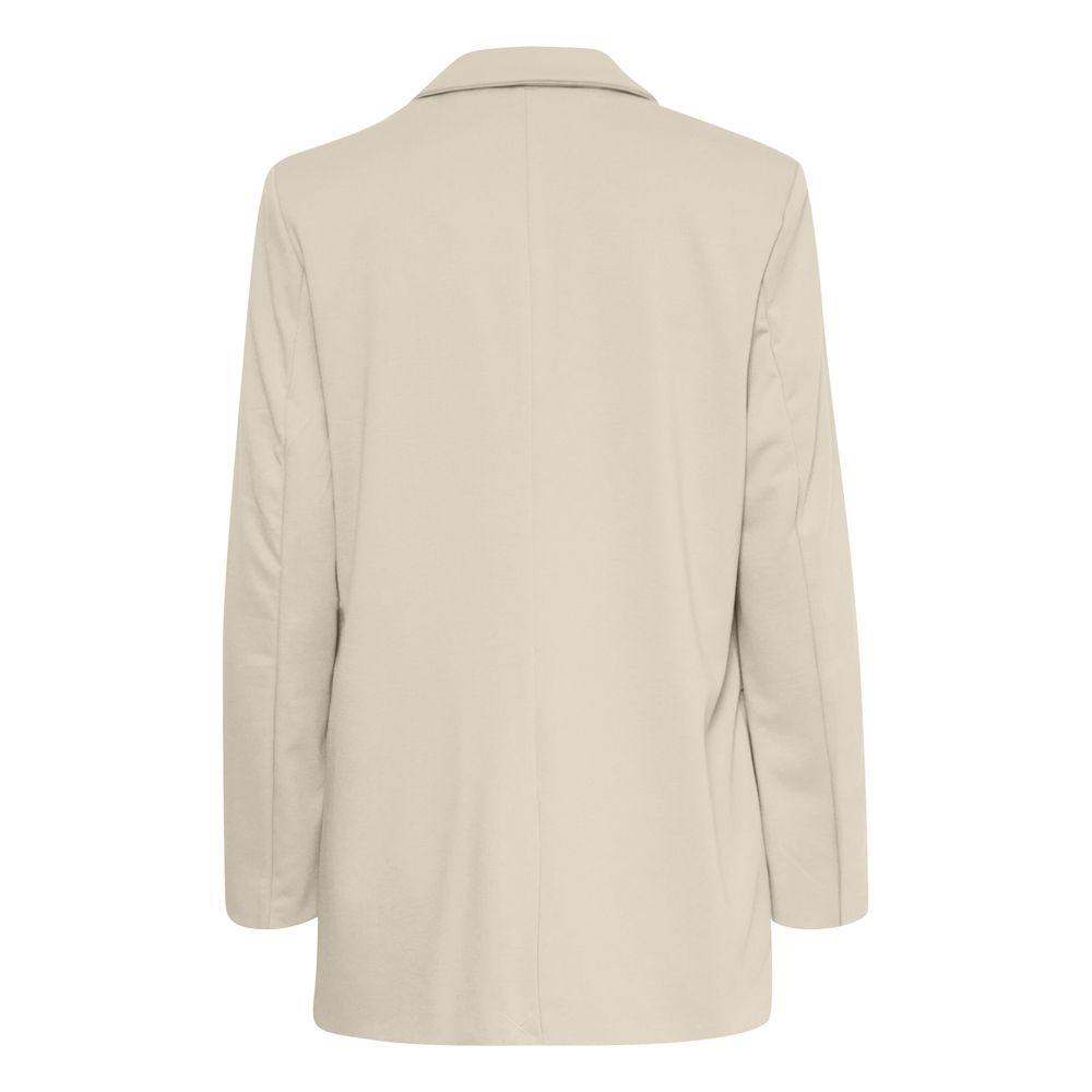 ICHI Beige Blazer i Genbrugspolyester