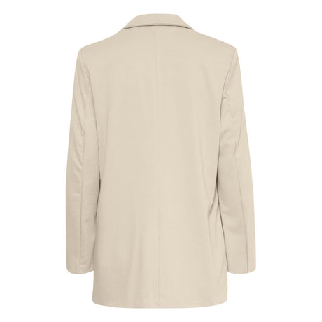 ICHI Beige Blazer i Genbrugspolyester