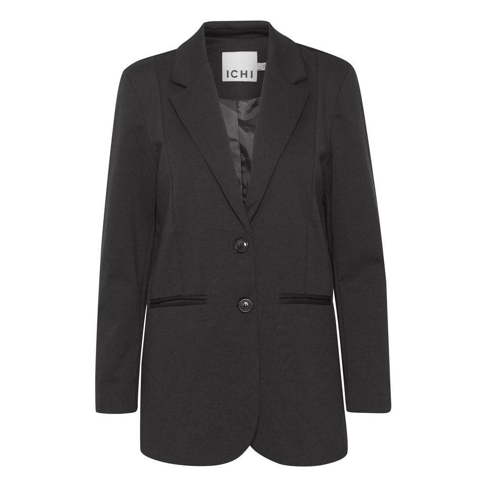 ICHI Sort Blazer i Genbrugspolyester