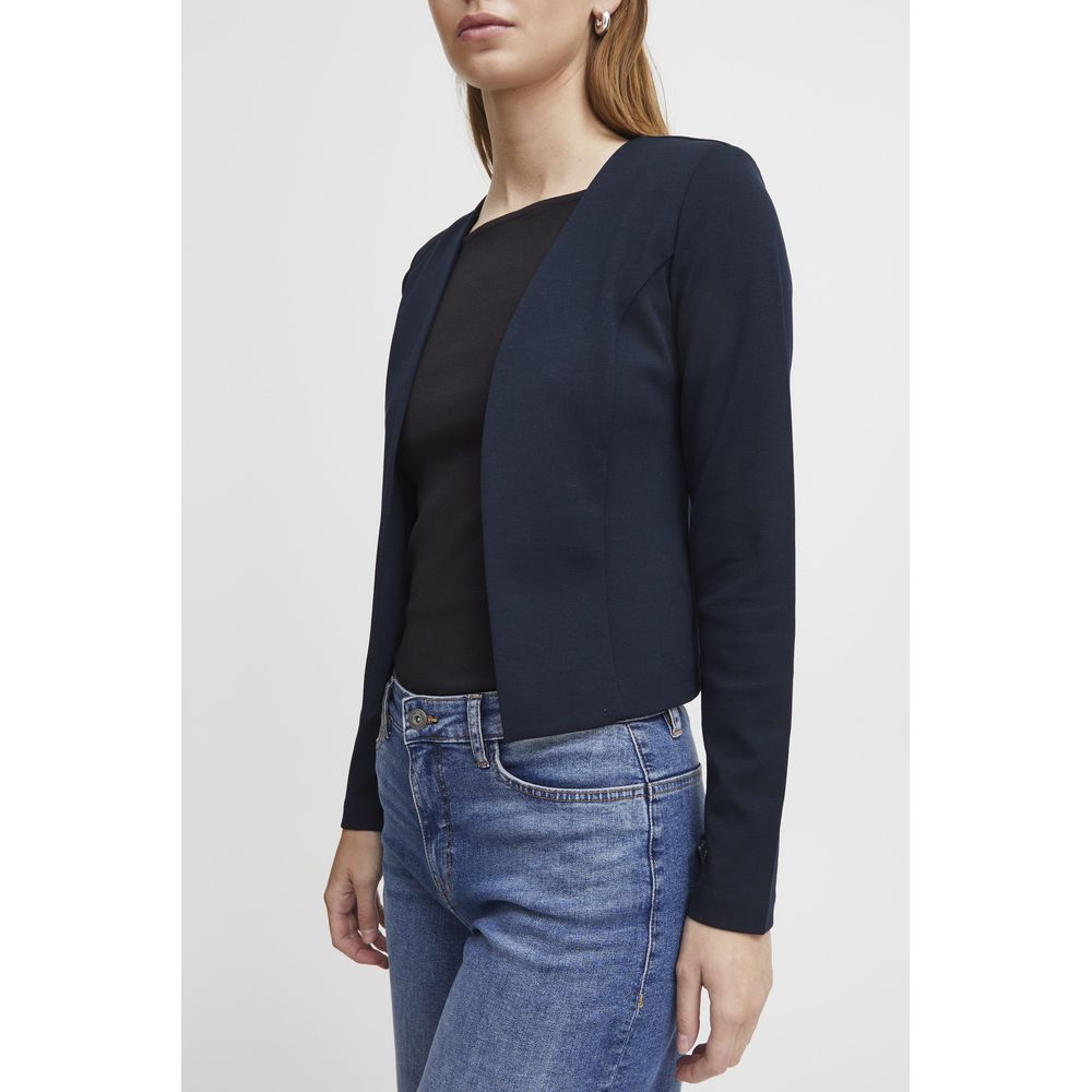 ICHI Blå Polyesterblazer