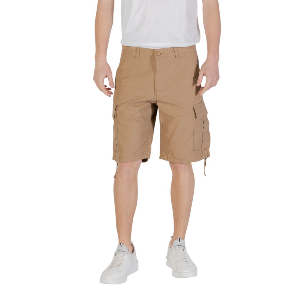 Jack Jones Beige Bomulds Bermudashorts