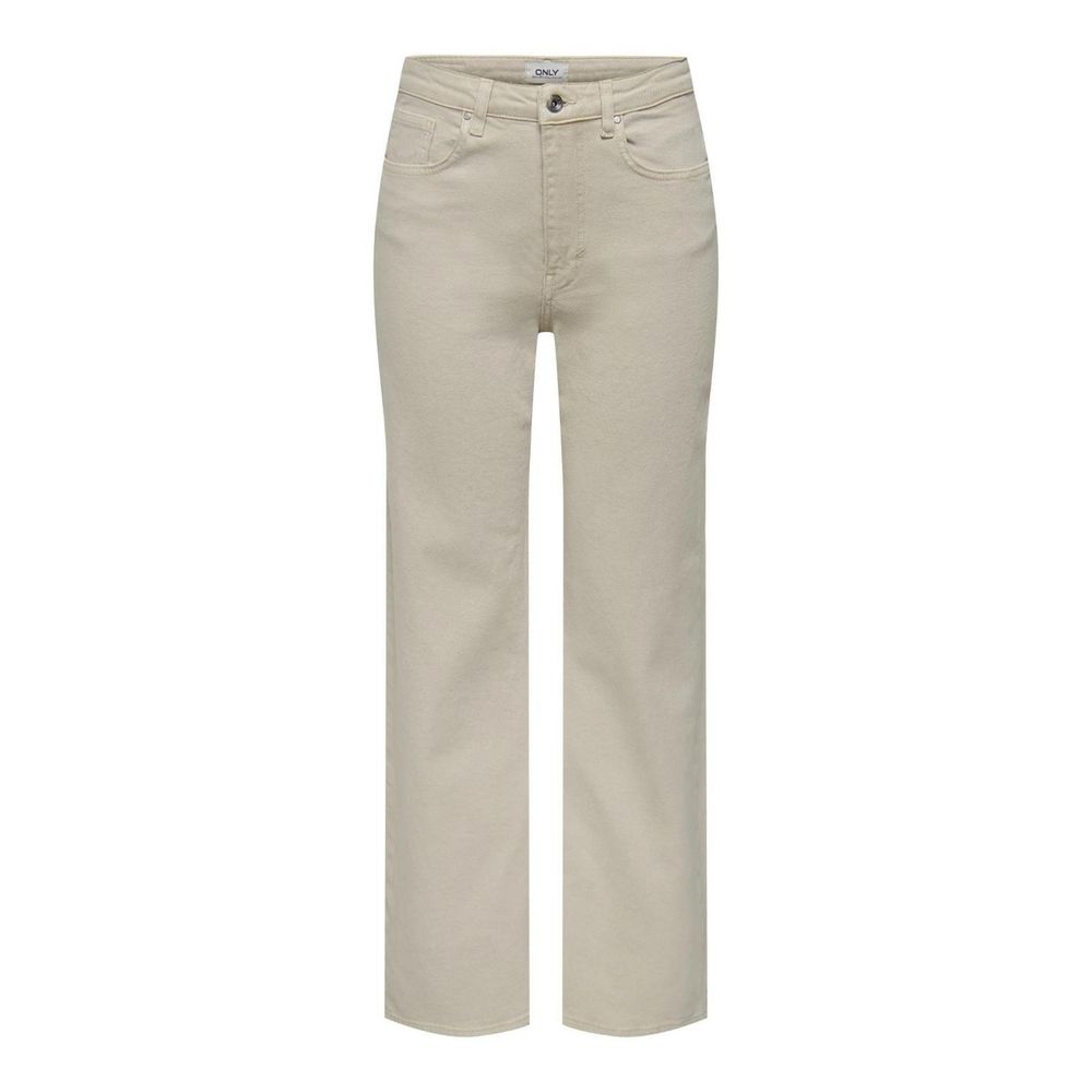 Only Beige Bomuld Relaxed Fit Jeans