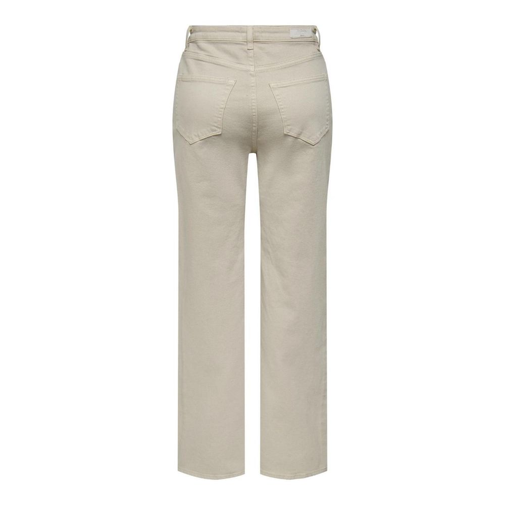 Only Beige Bomuld Relaxed Fit Jeans
