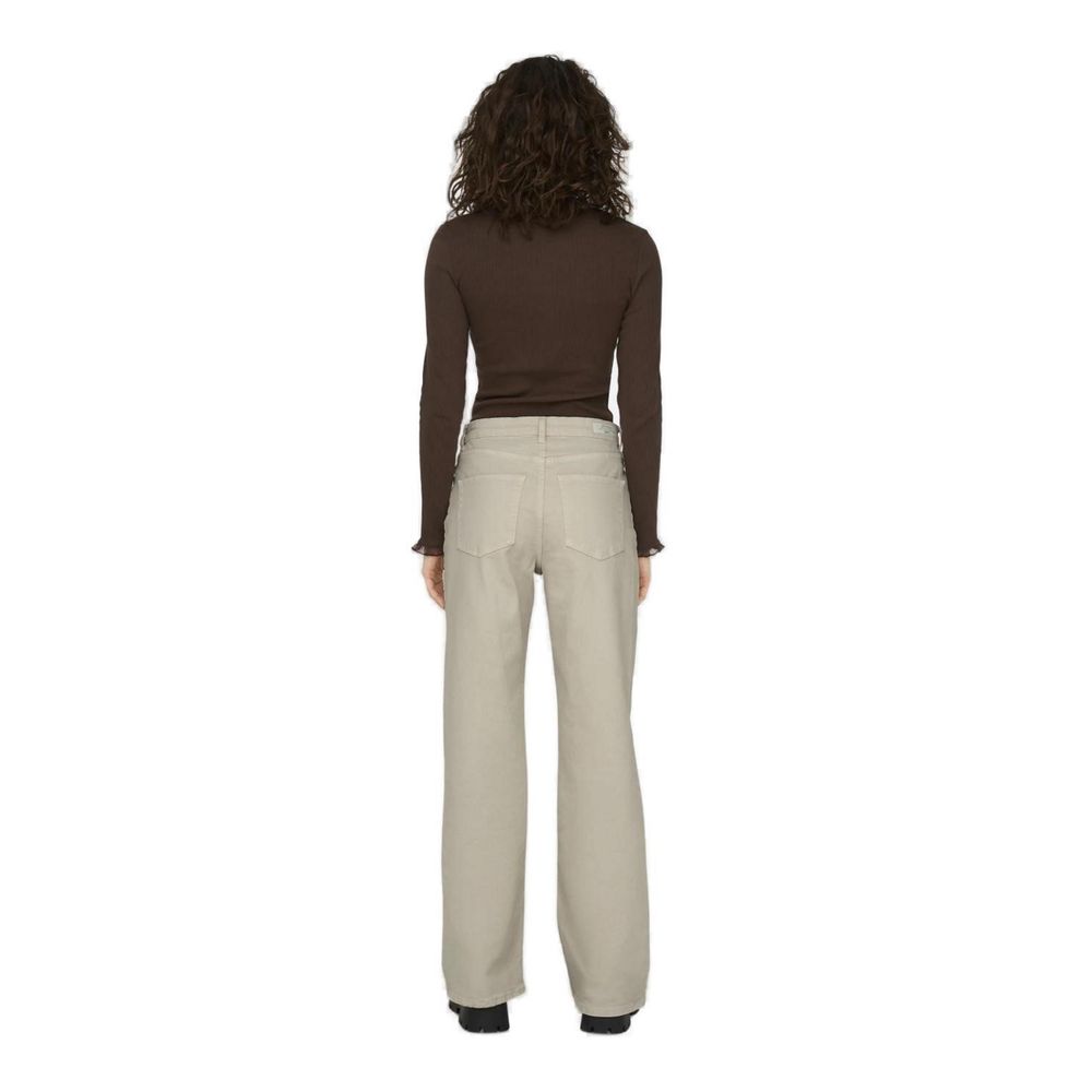 Only Beige Bomuld Relaxed Fit Jeans