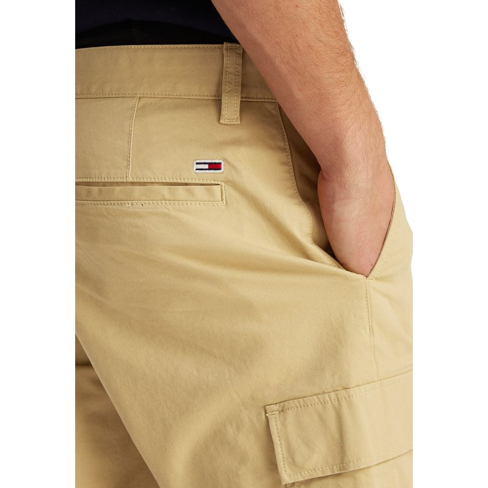 Tommy Hilfiger Jeans Beige Bomulds Bermudashorts