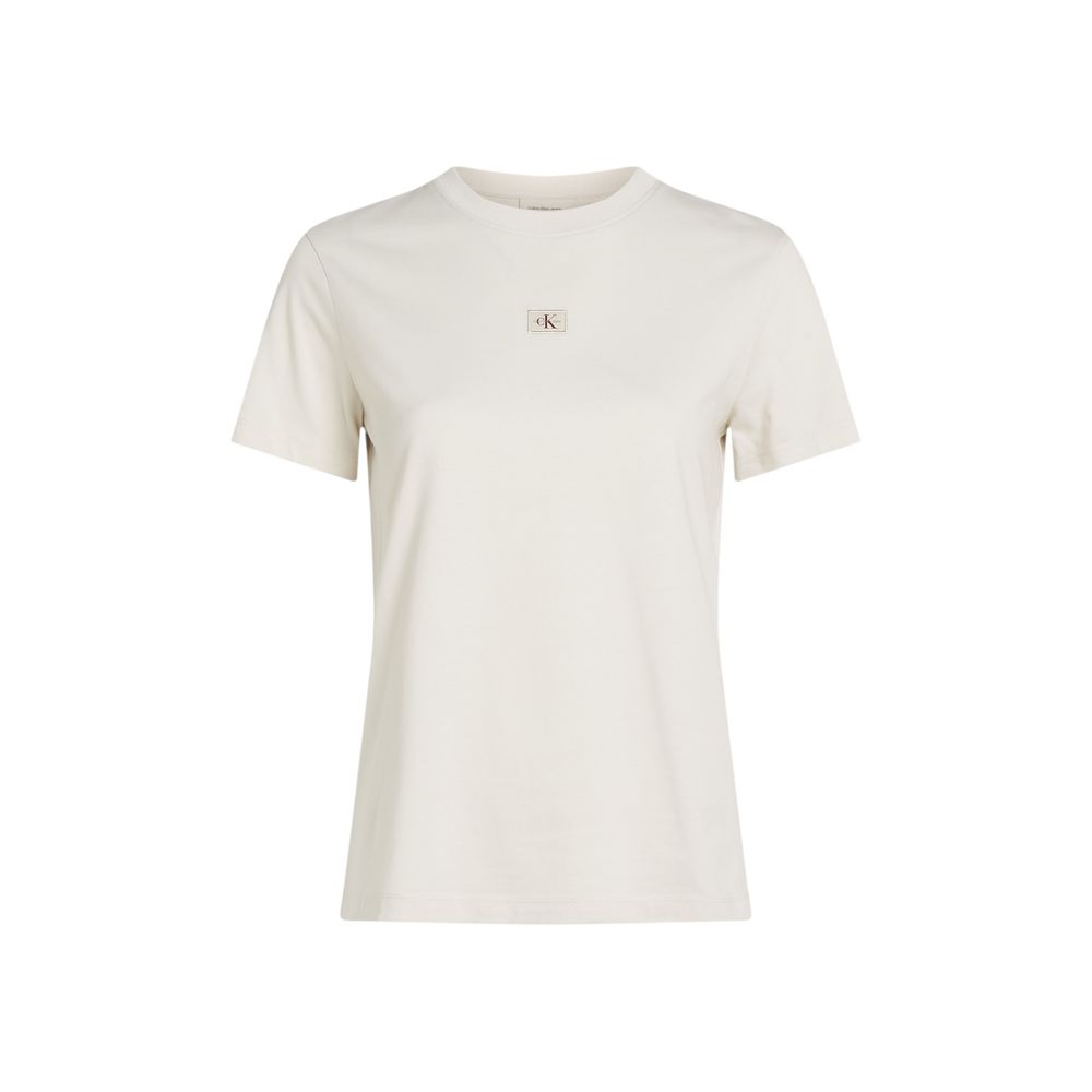 Calvin Klein Jeans Beige T-shirt i genbrugsbomuld