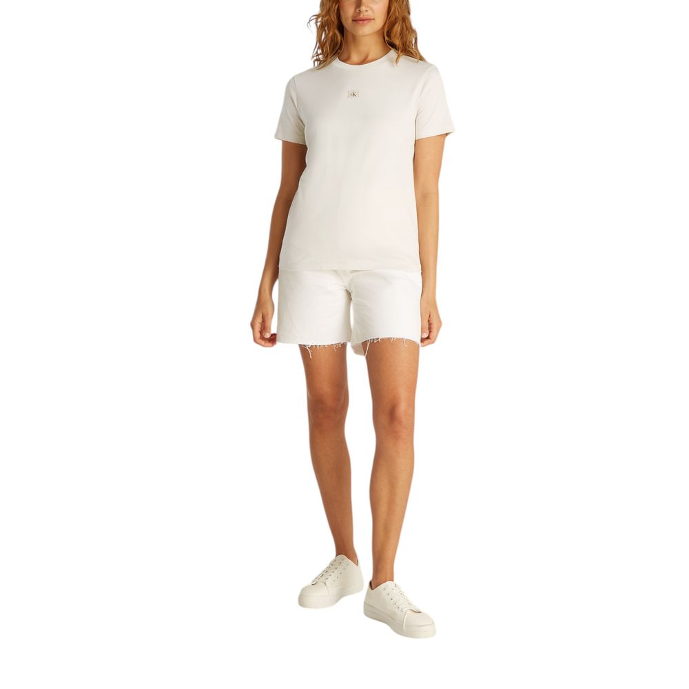 Calvin Klein Jeans Beige T-shirt i genbrugsbomuld