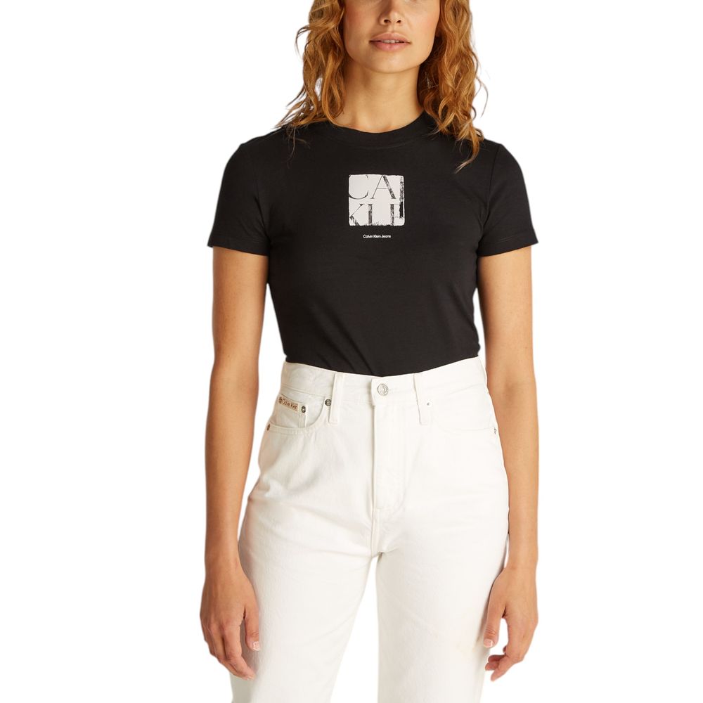 Calvin Klein Jeans Sort genbrugsbomuld T-shirt