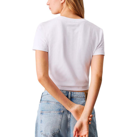 Calvin Klein Jeans Hvid T-shirt i genbrugsbomuld