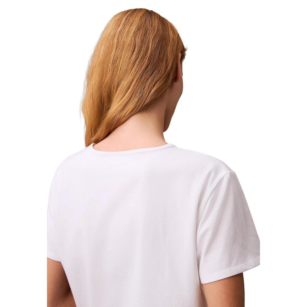 Calvin Klein Jeans Hvid T-shirt i genbrugsbomuld