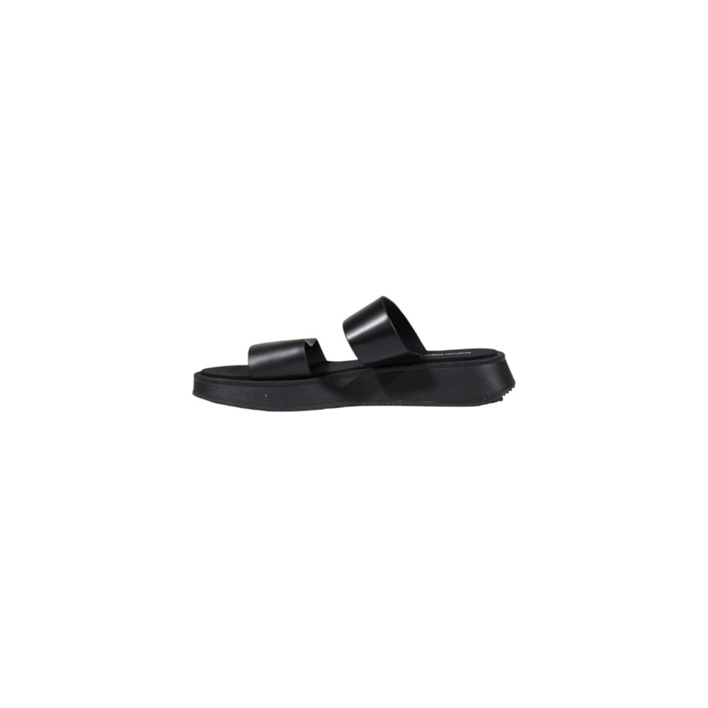 Calvin Klein Jeans Sort Lædersandal
