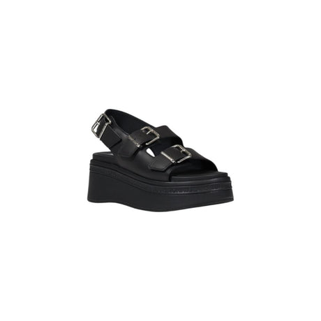 Tommy Hilfiger Jeans Sort Lædersandal