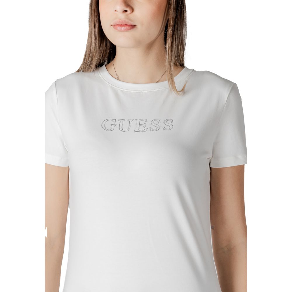 Guess Active Hvid Bomulds T-shirt