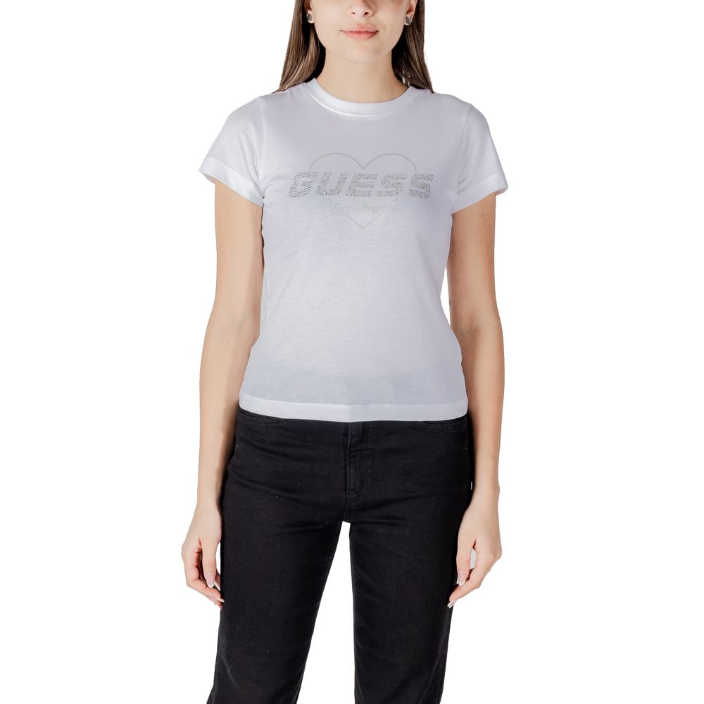 Guess Active Hvid Bomulds T-shirt