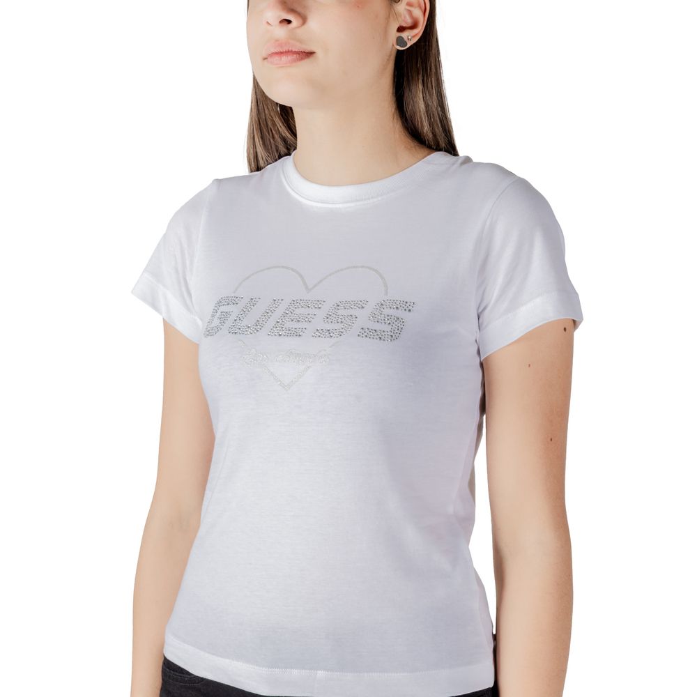 Guess Active Hvid Bomulds T-shirt