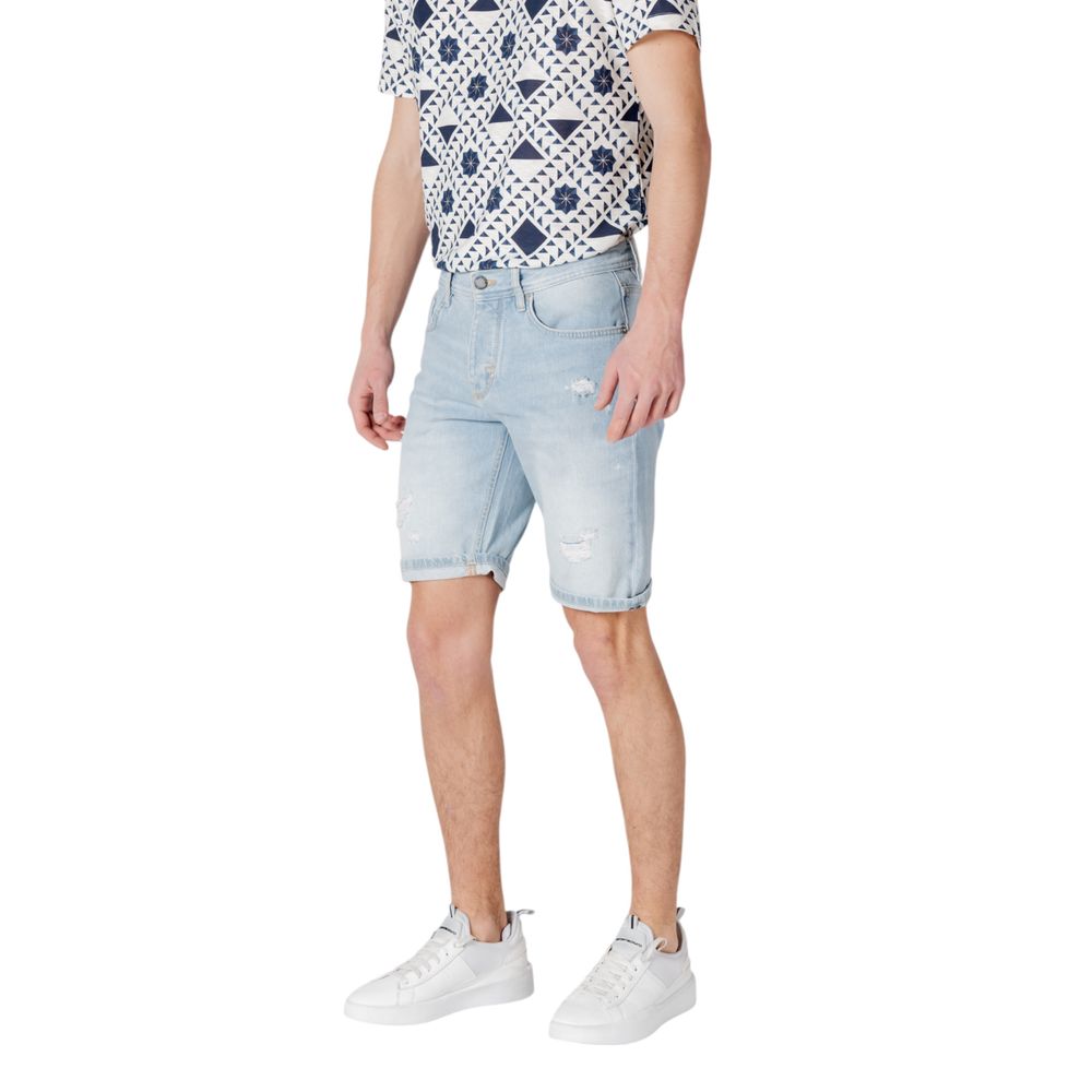 Antony Morato lyseblå Bermuda-shorts i bomuld