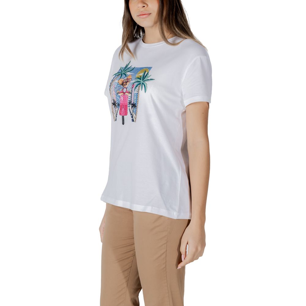 Liu Jo Hvid Bomulds T-shirt