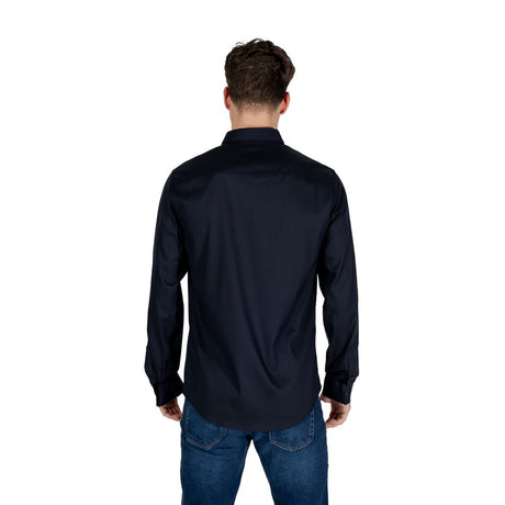 Armani Exchange Blue Lyocell Shirt