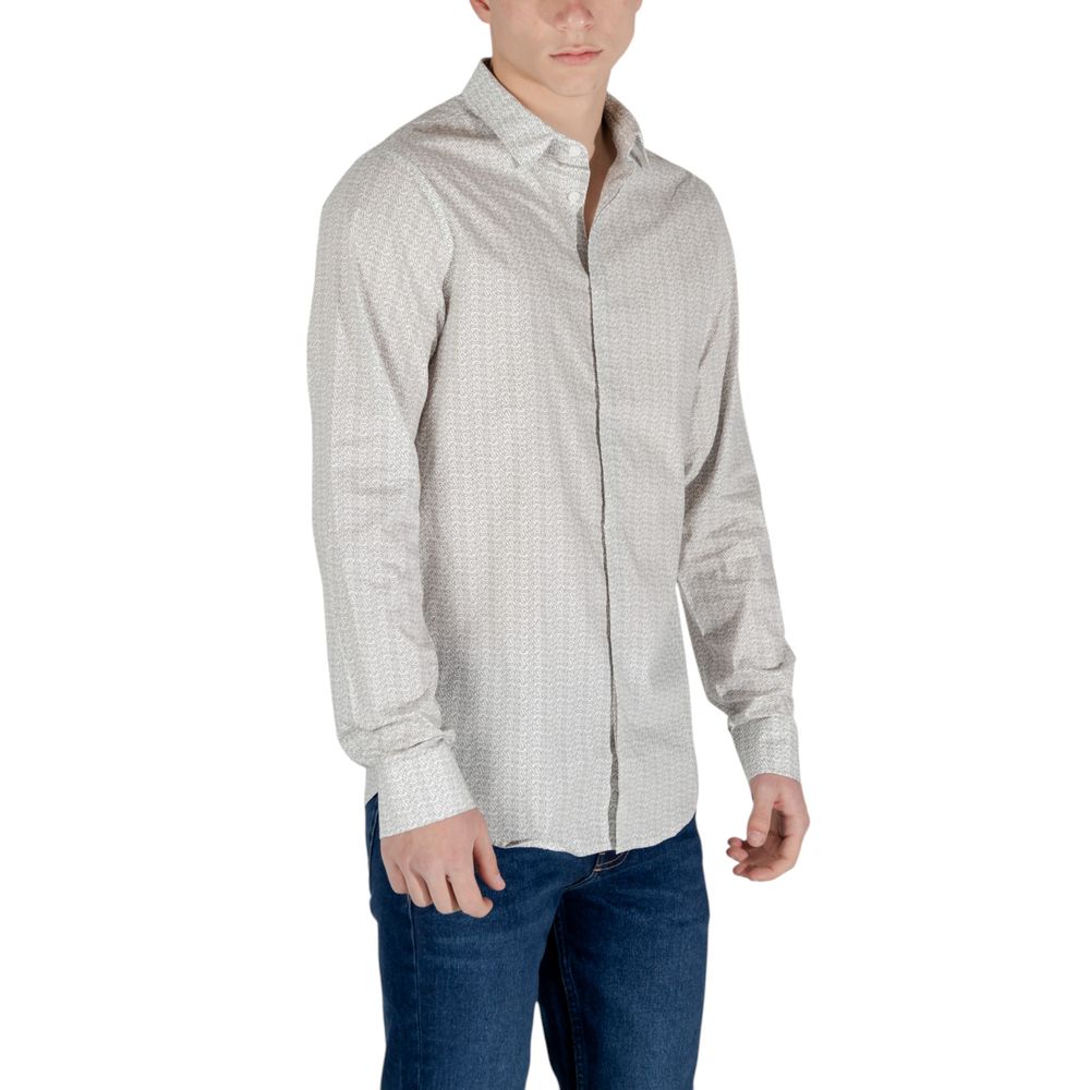 Armani Exchange Cream Cotton Shirt