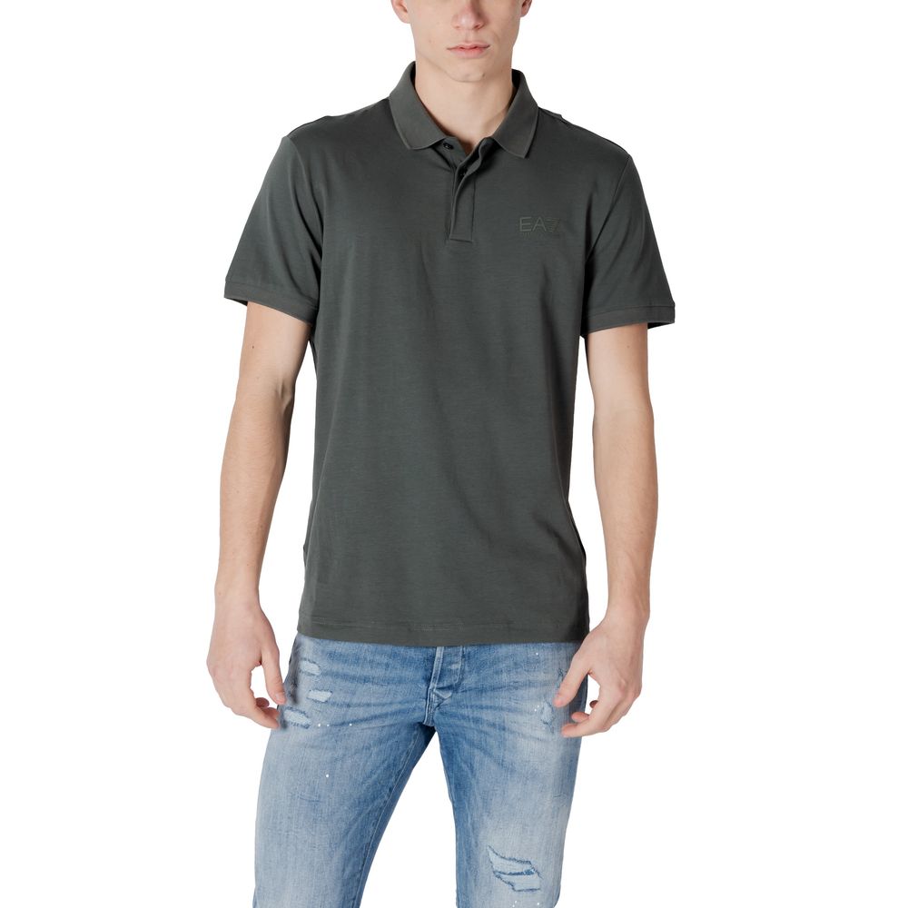 EA7 Emporio Armani Grøn Bomuldspoloshirt